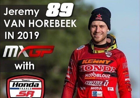 Jeremy Van Horebeek in MXGP con il Team SR Honda Jeremy Van Horebeek in MXGP con il Team SR Honda